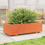 Garden Planter Wax Brown 90x40x26.5 cm Solid Wood Pine 847335