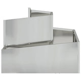 Garden Planter Silver 60 x 60 x 50 cm Galvanised Steel 873576