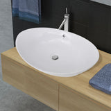 Luxury Ceramic Basin Oval with Overflow 59 x 38,5 cm 140679