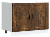 Sink Base Cabinet with Door Porto 2 pcs Brown Engineered wood 3315026