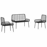 Garden Dining Set 3 pcs Black and Anthracite 42010358