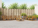 Outdoor Sofa Set 8 pcs Natural Solid Acacia Wood 3366097