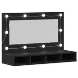 Mirror Cabinet Black Oak 90 x 31.5 x 62 cm Engineered Wood 862781