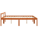 Bed Frame with Headboard Wax Brown 180 x 200 cm Solid Pine Wood 867925