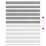 Zebra Blind 140 x 175 cm Grey 240223