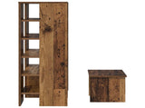 Shoe Cabinet with Shelf 2 pcs Old Wood Engineered Wood 8000386