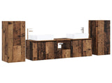 Bathroom Furniture Set 5 pcs Old Wood 33 x 34.5 x 100 cm 3406001