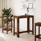 Bar Table Smoked Oak 102x50x103.5 cm Engineered Wood 854413