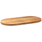 Table Top Light Brown 100x50x4 cm Solid Wood Oak Oval 4009074
