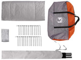 Tipi Tent with Roof Grey and Orange 700 x 700 x 395 cm 42028713