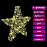 3D Star with 50 LEDs Warm white 55 x 53.5 x 10 cm Acrylic 42019098