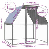 Chicken Cage Silver and Grey 2x2x2 m Galvanised Steel 155886
