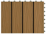 Decking Tile 3D Design 11 pcs Teak 30 x 30 cm WPC 42046682
