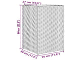 Garden Planters 2 pcs Brown 30x30x60 cm Poly Rattan 3210517