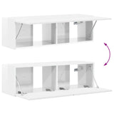 TV Cabinet 8 pcs High Gloss White 3409145