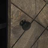 TV Cabinet Black 80x33x46 cm Solid Wood Mango 4017699