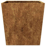 Garden Planter 50x50x50 cm Weathering Steel 851078