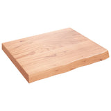 ZNTS Wall Shelf Light Brown 60x50x cm Treated Solid Wood Oak 363652