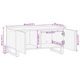 Coffee Table Brown and Black 80 x 50 x 40 cm Solid Acacia wood 4018013