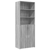 Highboard Grey Sonoma 70x42.5x185 cm Engineered Wood 3281376