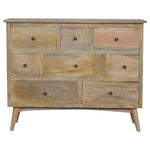 Oak-ish Solid Wood 8 Drawer Chest IN050