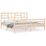 Bed Frame without Mattress Super King Size Solid Wood 3194911