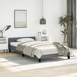 Bed Frame without Mattress Dark Grey Twin XL Velvet 347601