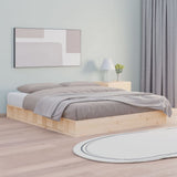 Bed Frame without Mattress 140x200 cm Solid Wood 820676