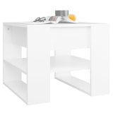 Coffee Table White 55.5x55x45 cm Engineered Wood 810908