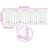 Dog Gate with Stands 4 pcs Sonoma Oak 60 x 80 cm 892098