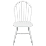 Dining Chairs 2 pcs White Solid Rubber Wood 242026