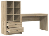Desk with Drawer with Shelf with Storage 2 pcs Sonoma Oak 3337331