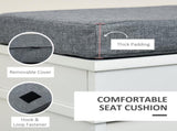 Shoe Storage Bench with Flip Drawers, Shoe Cabinet with Seat Cushion and Adjustable Shelf for T3398P341260