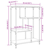 Bookshelf Brown Oak 81x36x115 cm Engineered Wood and Steel 835408