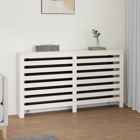 Radiator Cover White 153x19x84 cm Solid Wood Pine 822602