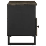 TV Cabinet Black 100x33x46 cm Solid Wood Mango 4017702