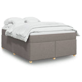 Box Spring Bed with Mattress Taupe 140x200 cm Fabric 3285384