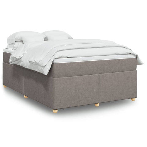 Box Spring Bed with Mattress Taupe 140x200 cm Fabric 3285384