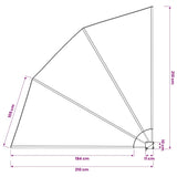 41576 Collapsible Balcony Side Awning Cream 210x210 cm