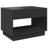 Coffee Table with Infinity LED Black 70x50x50 cm 847659