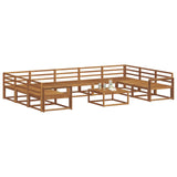 Outdoor Sofa Set 10 pcs Natural Solid Acacia Wood 3368207