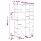 Bookshelf Sonoma Oak 82 x 32 x 144.5 cm Engineered Wood 883983