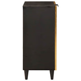 Sideboard Black and Gold 40 x 33 x 75 cm Solid Mango Wood 4017852