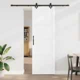 Sliding Door Manual White and black 78 x 232 cm 3333531