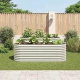 Garden Raised Bed 240x80x81 cm Galvanised Steel Silver 45513