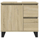 3 Piece Bathroom Furniture Set Sonoma Oak Engineered Wood 3307678