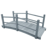 Garden Bridge Grey 140x60x56 cm Solid Firwood 310040