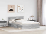Bed Frame Grey Sonoma 120 x 200 cm Solid Pine Wood 3410623