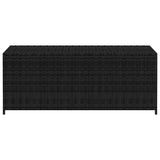Garden Storage Box Black 150x50x60 cm Poly Rattan 43134
