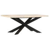 Dining Table 180x90x76 cm Solid Bleached Mango Wood 285964